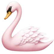 pastel pink swan sticker