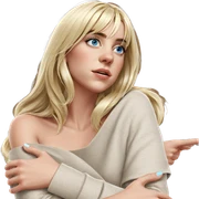 blonde girl with blue eyes sticker