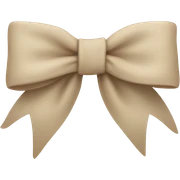 Beige bow sticker