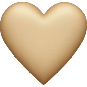 beige heart sticker