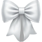 white satin bow sticker