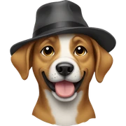 dog with hat sticker
