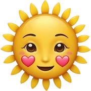 Sunshine with heart eyes sticker