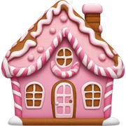 Pink gingerbread house sticker