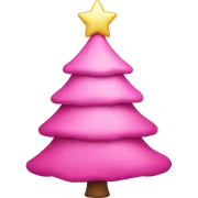 Pink Christmas tree sticker