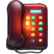 red glowing single phone sticker