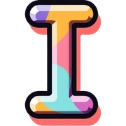 information logo with letter i sticker