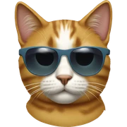 Cat with sunglasses sticker