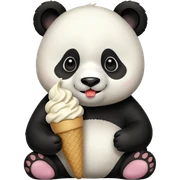 Panda eating ice cream sticker