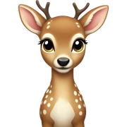 Baby deer for christmas sticker