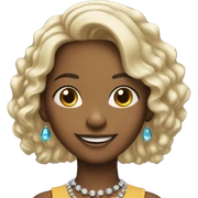 smiling girl with jewelry sticker