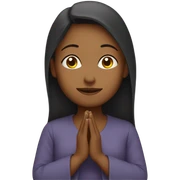 praying woman  sticker