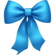 blue bow sticker