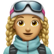 Ski girl sticker