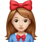 Девушка с русыми волосами и бантиком 🎀 sticker