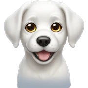 White cute dog sticker