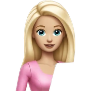 blonde Barbie with fair skin with laptop sticker