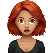 Red hair latina with dark brown eyes sticker