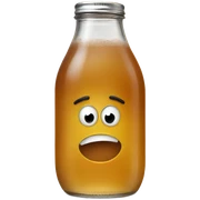 kombucha with a hungry face sticker