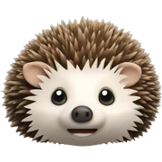 hedgehog 3d sticker