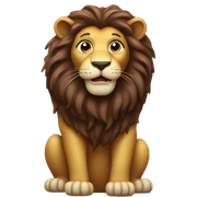lion with chocolate sticker