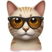 Cat with sunglasses sticker