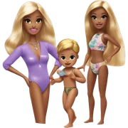 Barbie Skipper babysitters inc. feeding baby. Chelsea Staci. Camping doll. Wet diaper change. Metallic voile Swimsuit posing and try on. sticker