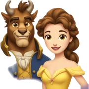 Belle and the beast sticker