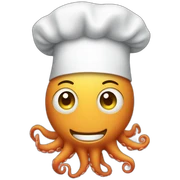 Octopus chef sticker