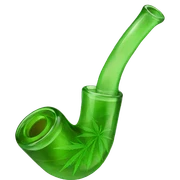 Small glass cannabis pipe sticker