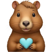 Capibara tierno enamorado sticker