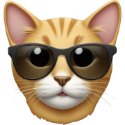 Cat with sunglasses sticker