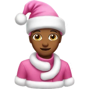 pink Christmas sticker