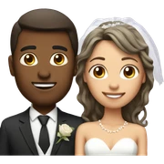 Couple wedding sticker
