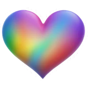 rainbow heart sticker