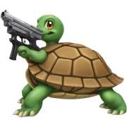 Turtle gun sticker