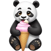Panda eating ice cream sticker