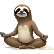 Yoga sloth sticker