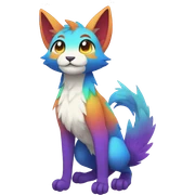  Colorful Shiny FurSona Fakemon Full Body sticker