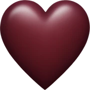 Maroon heart sticker