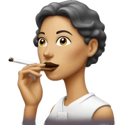 Lady smoking sticker