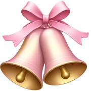Light pink Christmas bells sticker