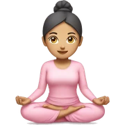 asian yoga girl light pink clothes  sticker