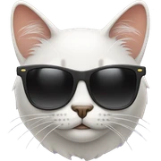 Cat with sunglasses sticker