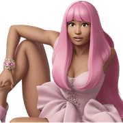 elegant girl in pink dress sticker