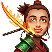 Fire-Wielding Samurai sticker