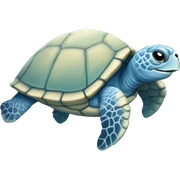 pastel blue Sea turtle  sticker