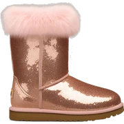 Realistic rose gold glitter and fur Ugg boots. sticker