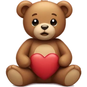 teddy bear with hearts sticker