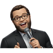 dapper boy with microphone sticker